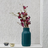 Bottle Shaped Decorative Ceramic Vase (Blue)