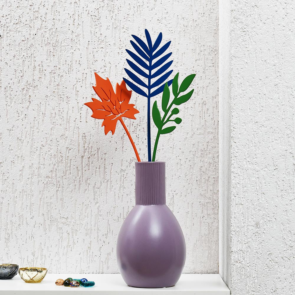 Nilkamal Abstract Decorative Ceramic Vase (Lilac)