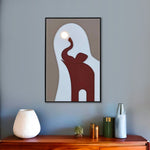 Elephant MDF Base Wall Decor (Brown)