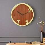 Nilkamal Rhombus Wooden Analog Wall Clock Brown Cream