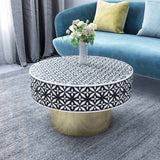 Nilkamal Ingrid Engineered Wood And Resin Top Center Table Gold