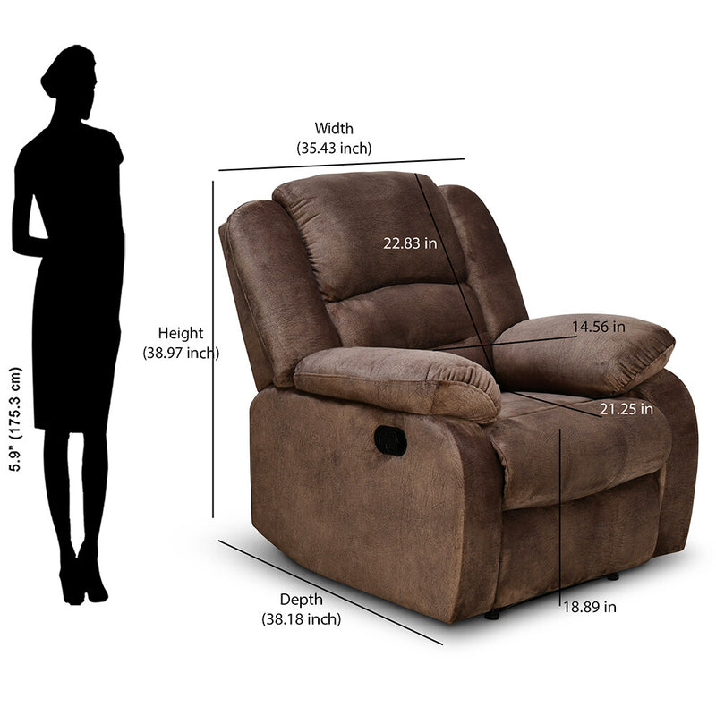 Inpro 1 Seater Manual Recliner (Brown)