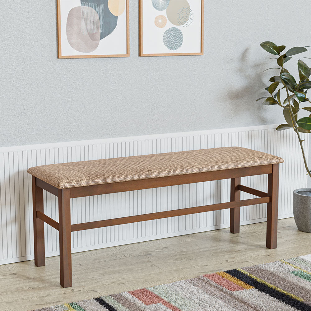 Jewel 6 Seater Dining Bench (Walnut)