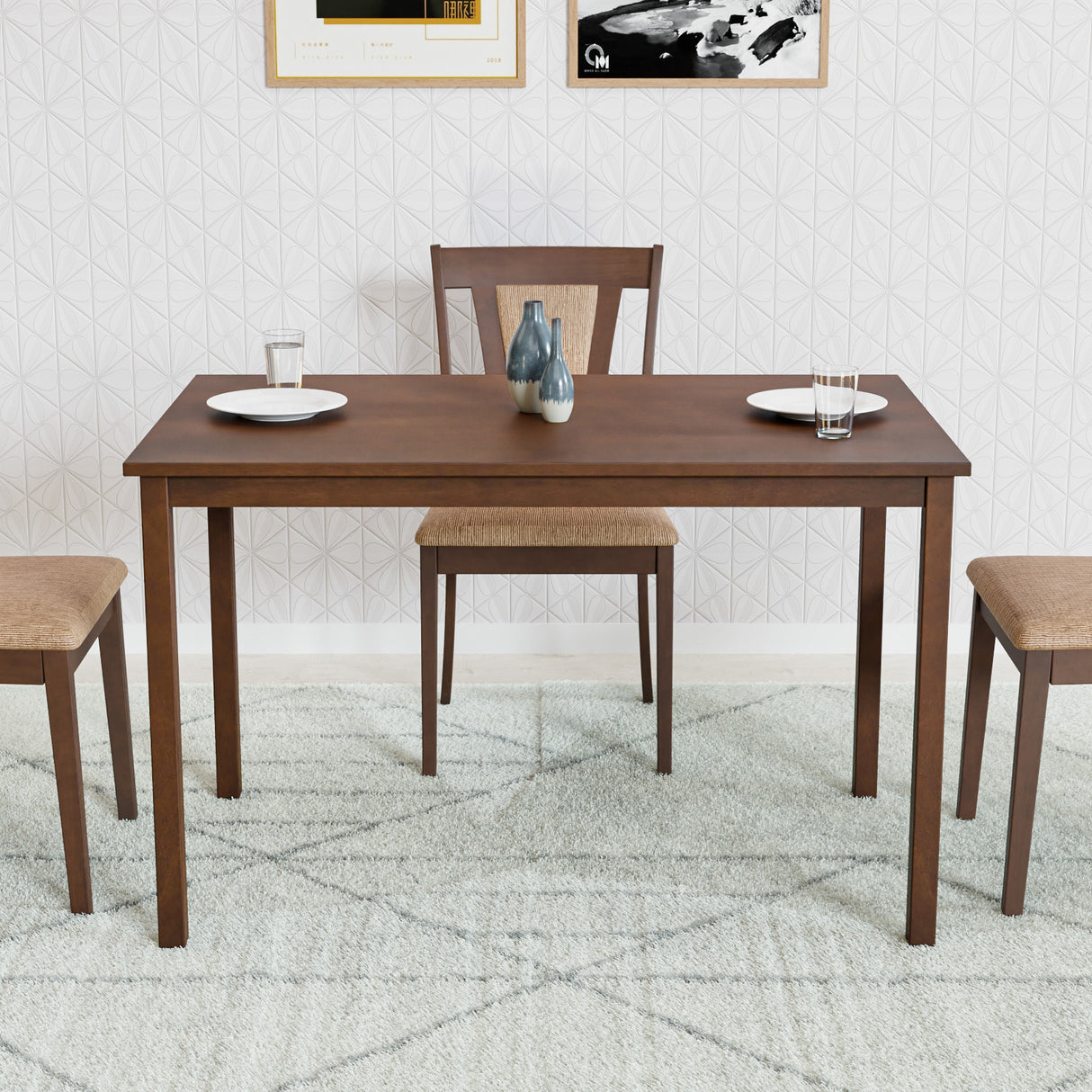 Jewel Four Seater Dining Table (Walnut)