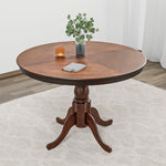 Jazz 4 Seater Round Dining Table (Antique Oak)