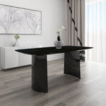 Kelby 6 Seater Sintered Stone Top Dining Table (Black)