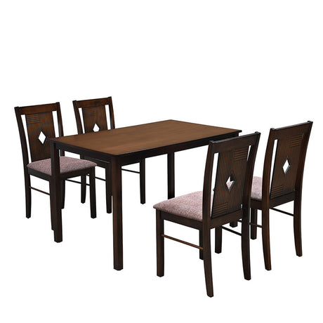 Nilkamal Tansy 4 Seater Dining Set (Antique Cherry)