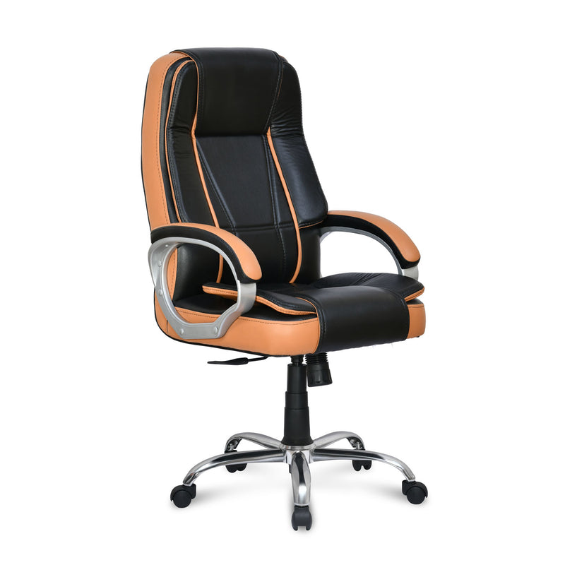 Kyoto High Back Office Chair - Tan and Black