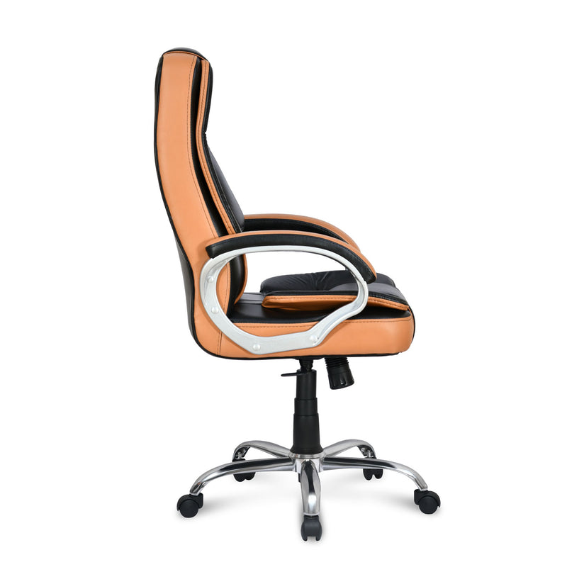 Kyoto High Back Office Chair - Tan and Black