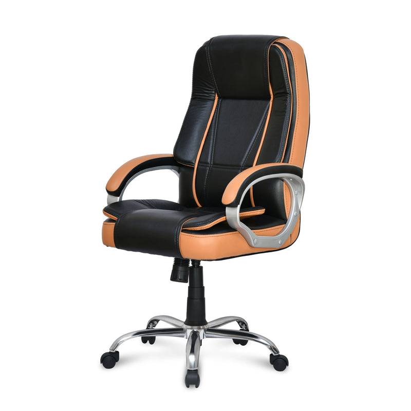 Kyoto High Back Office Chair - Tan and Black