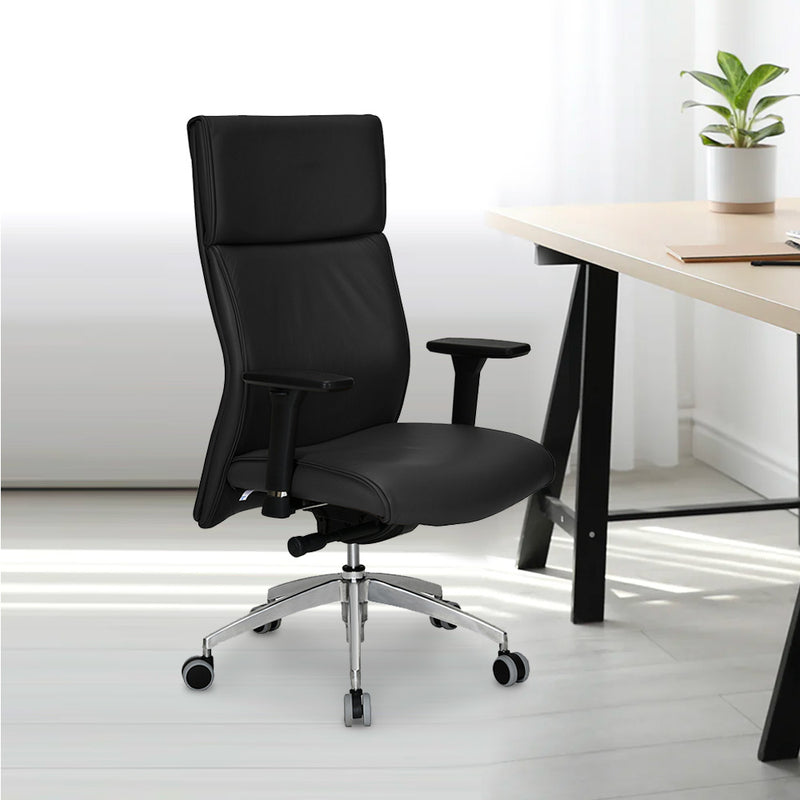 Command High Back Leatherette Office Chair (Black)