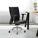 Command Mid Back Leatherette Office Chair (Black)