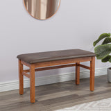 Leaf 4 Seater Dining Bench (Walnut)