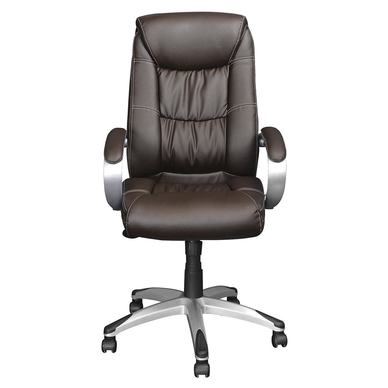 Libra High Back Soft Leatherette Office Chair (Brown)