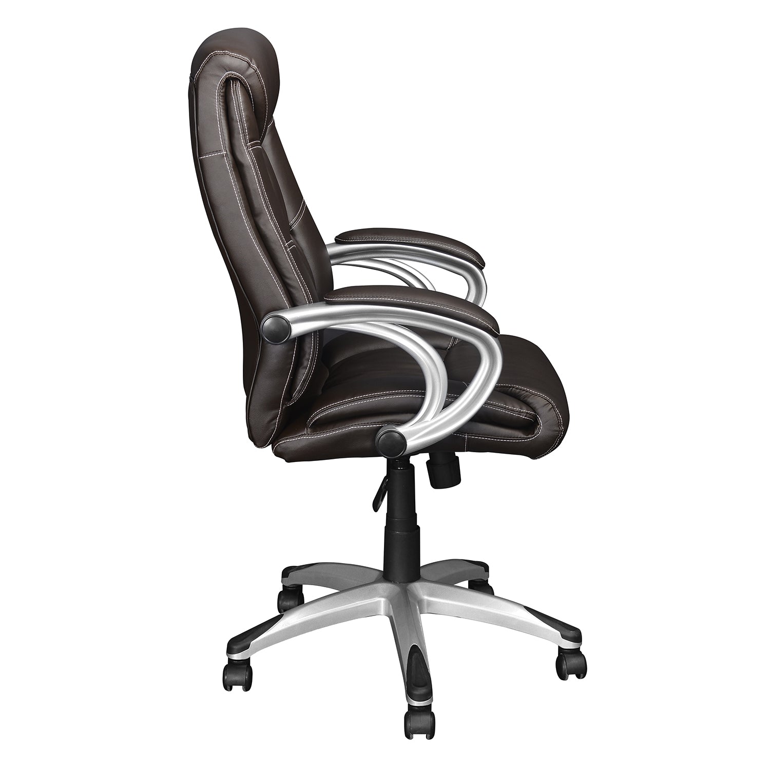 Libra High Back Soft Leatherette Office Chair (Brown)