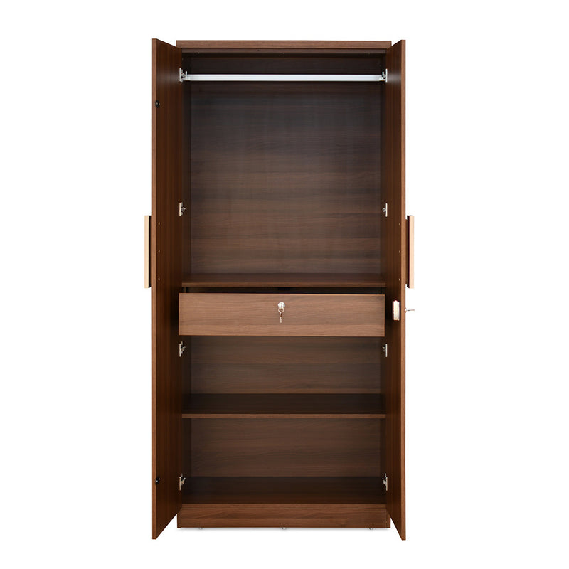 Rova 2 Door Wardrobe with Mirror (Walnut)