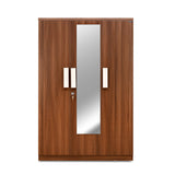 Nilkamal Rova 3 Door Wardrobe with Mirror (Walnut)