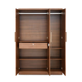 Nilkamal Rova 3 Door Wardrobe with Mirror (Walnut)