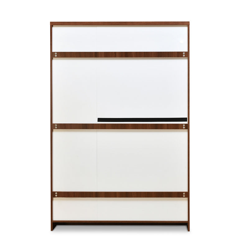 Nilkamal Rova 3 Door Wardrobe with Mirror (Walnut)