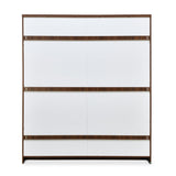 Rova 4 Door Wardrobe with Mirror (Walnut)