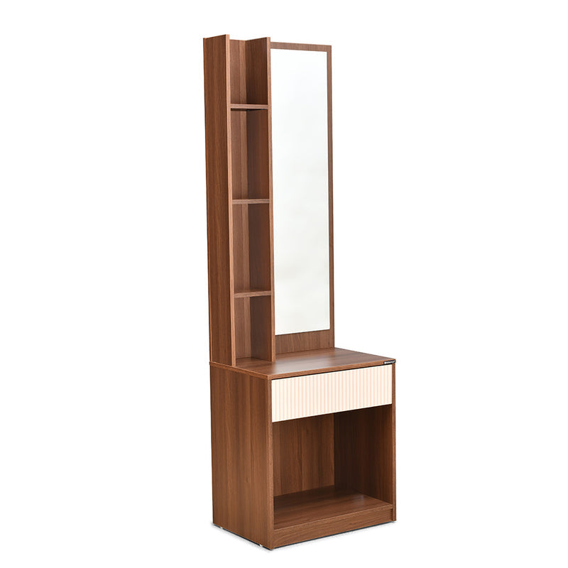 Rova Dresser Table with Miror (Walnut)