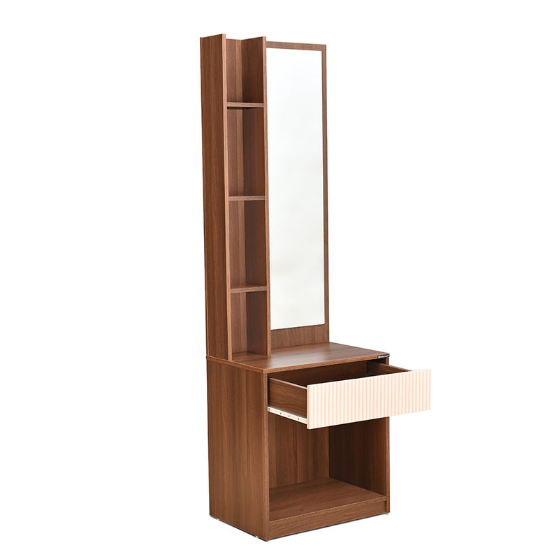 Rova Dresser Table with Miror (Walnut)