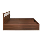 Rova King Bed with Semi Hydraulic Storage (Walnut)