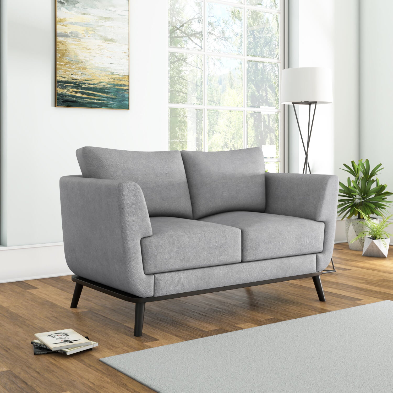 Lydia 2 Seater Sofa (Grey)