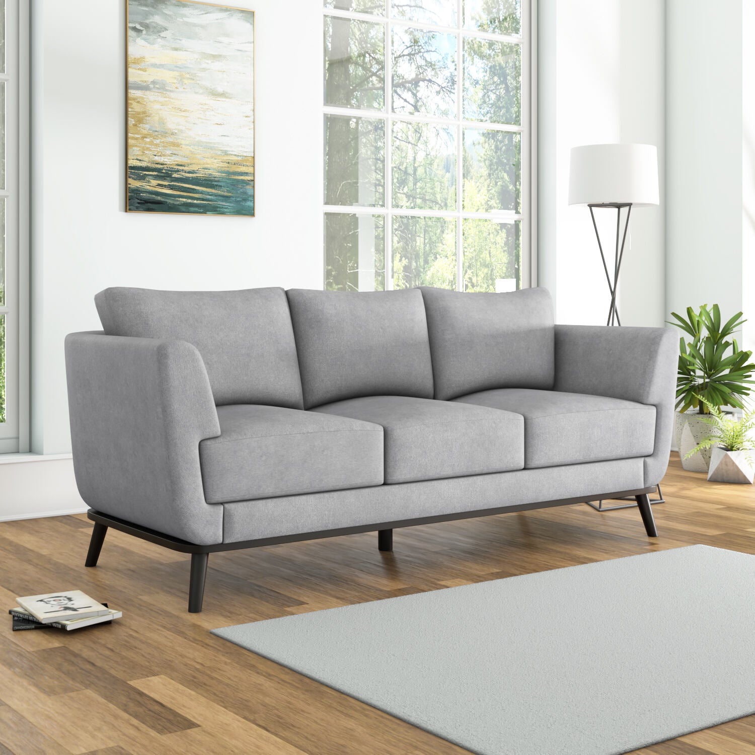 Lydia 3 Seater Sofa (Grey)