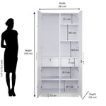 Max 2 Door Wardrobe (Frosty White)