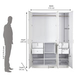 Max 3 Door Wardrobe (Frosty White)