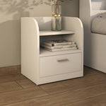 Max Engineered Wood Nightstand (Frosty White)