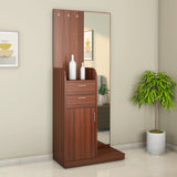 Max Engineered Wood Dresser with Mirror (Classic Walnut)