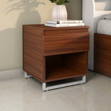 Meta Engineered Wood Nightstand (Classic Walnut)