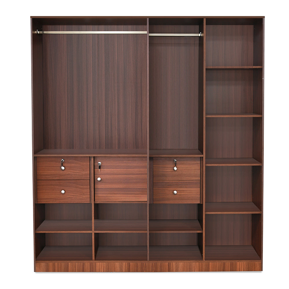 Max 4 Door Wardrobe (Classic Walnut)