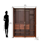 Max 4 Door Wardrobe (Classic Walnut)