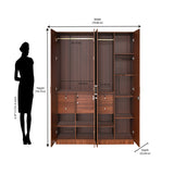 Max 4 Door Wardrobe (Classic Walnut)