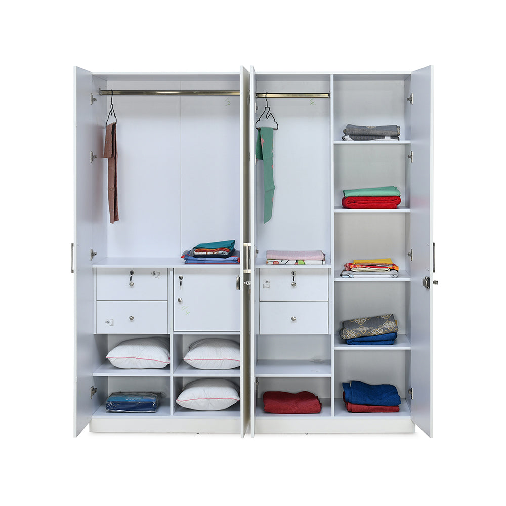 Max 4 Door Wardrobe (Frosty White)