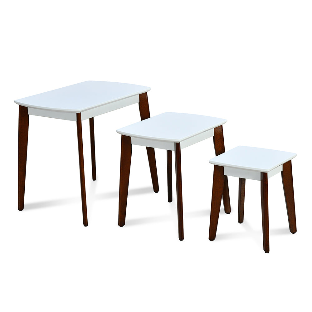 Morris Nest Tables Set of 3 (White)