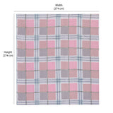 Checkered Polyester King Bedsheet with 2 Pillow Covers (Pink)