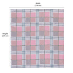 Checkered Polyester King Bedsheet with 2 Pillow Covers (Pink)