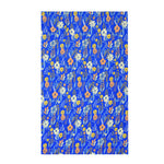 Floral Polyester Single Bedsheet with 1 Pillow Cover (Indigo)