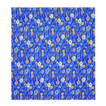 Floral Polyester Double Bedsheet with 2 Pillow Covers (Indigo)