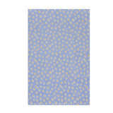 Floral Polyester Single Bedsheet with 1 Pillow Cover (Blue)