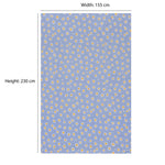 Floral Polyester Single Bedsheet with 1 Pillow Cover (Blue)