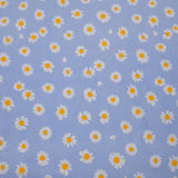 Floral Polyester Single Bedsheet with 1 Pillow Cover (Blue)