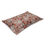 Floral Polyester Double Bedsheet with 2 Pillow Covers (Brown)