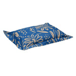 Floral Polyester Double Bedsheet with 2 Pillow Covers (Blue)