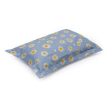 Floral Polyester Double Bedsheet with 2 Pillow Covers (Blue)