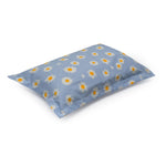 Floral Polyester Single Bedsheet with 1 Pillow Cover (Blue)